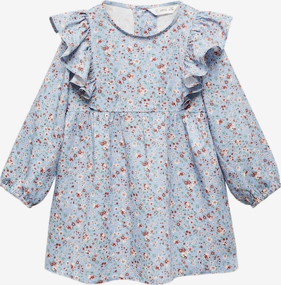 MANGO KIDS Robe 'Celestia' en bleu clair / marron / vert / blanc, Vue avec produit