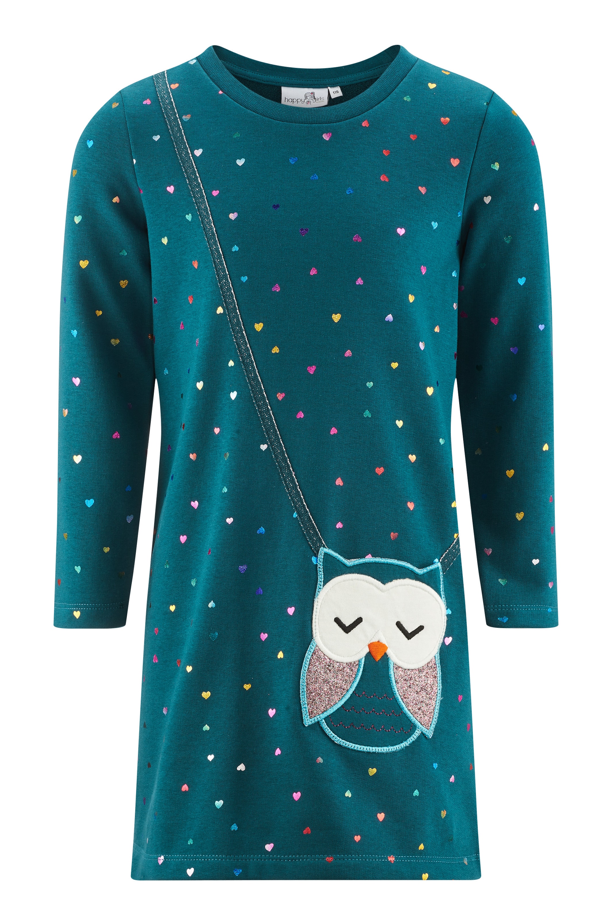 happy girls Sukienka w kolorze zielony: przód