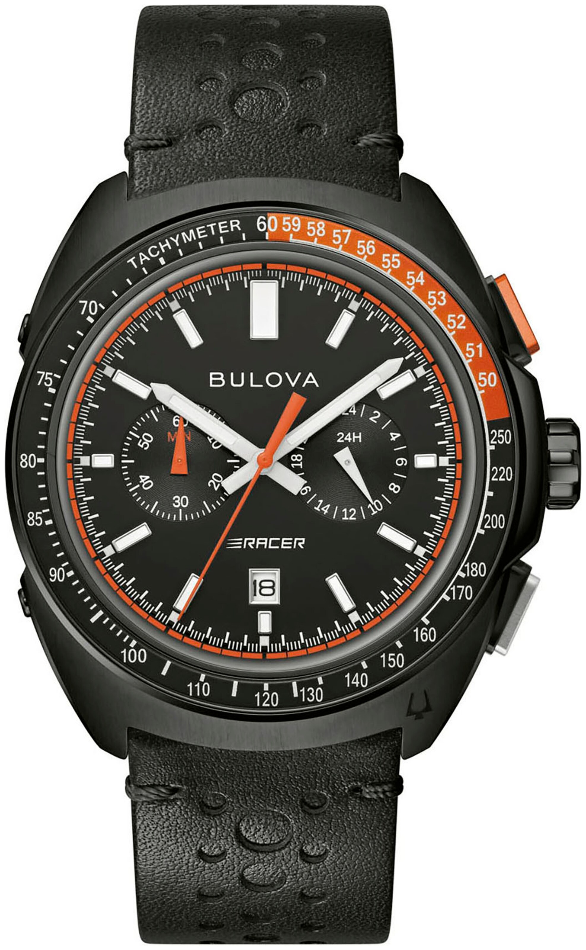 Bulova Analog Watch in Black: front