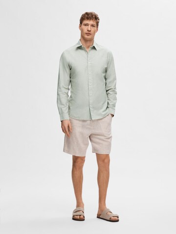 SELECTED HOMME - Ajuste estrecho Camisa de negocios en verde