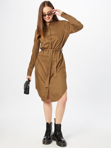 ThokkThokk Shirt Dress in Brown