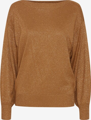 ICHI Sweater in Brown: front