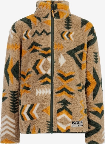 PROTEST Fleece jas 'PRTMalton JR' in Groen: voorkant