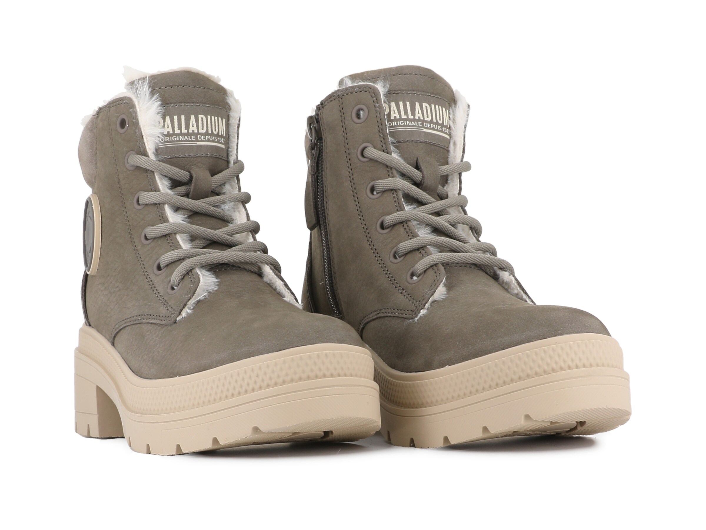 Palladium Schnürstiefel 'Pallarise' in Beige