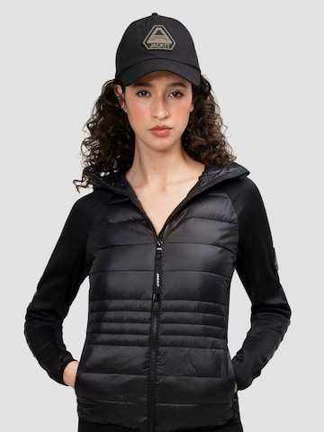 Giacca per outdoor ' Calypso Hybrid Hood ' di JACK1T in nero: frontale