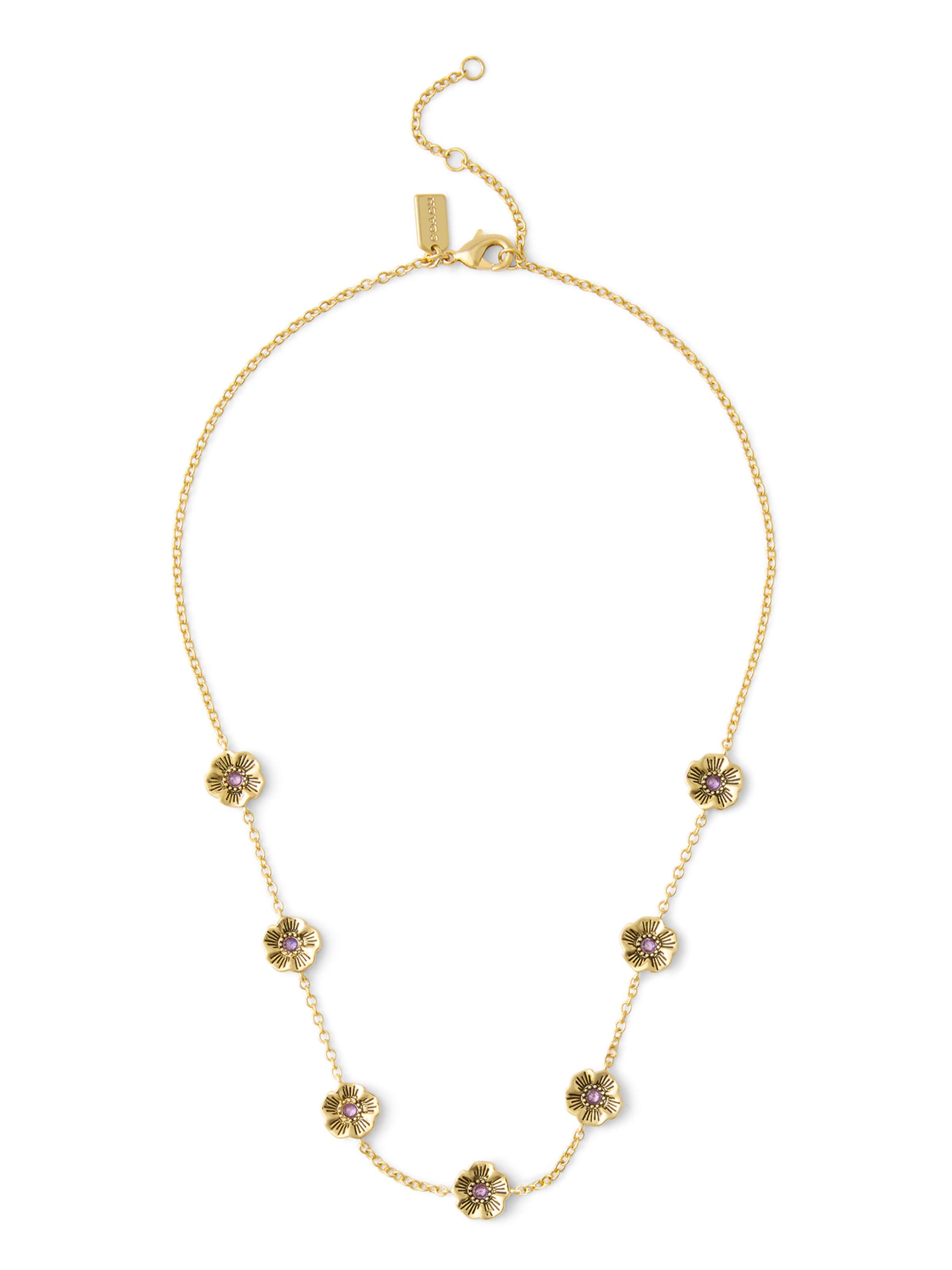 COACH Colar em ouro / lilás, Vista do artigo