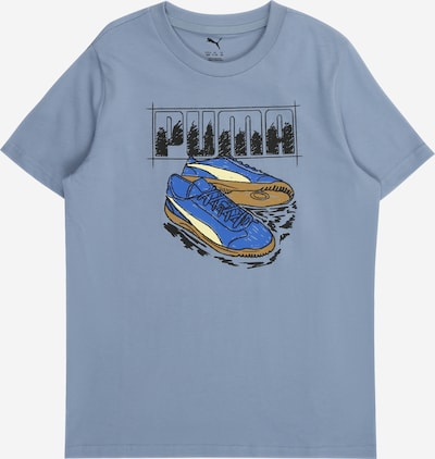 PUMA Camiseta en azul real / azul paloma / mostaza / negro, Vista del producto
