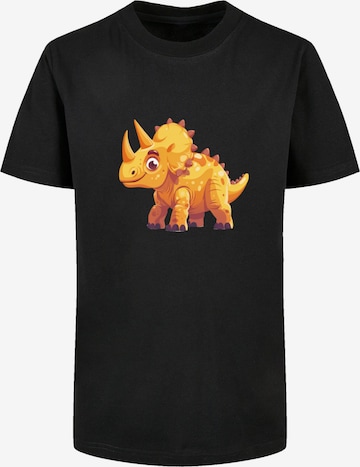 F4NT4STIC T-Shirt 'Cute Triceratops Dinosaur Toy' in Schwarz: Vorderseite