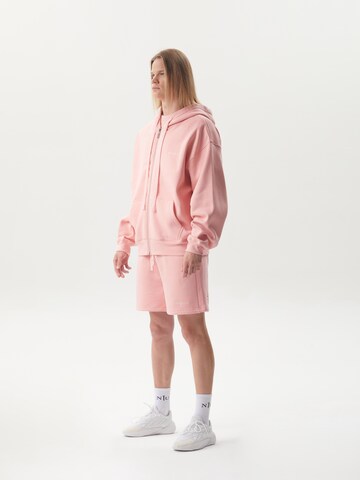Ossy Homer Sweatshirt 'Zip Hoodie Heavy Cotton 450 Gsm' in Pink