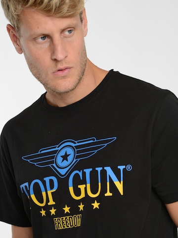 TOP GUN Shirt ' TG22011 ' in Schwarz