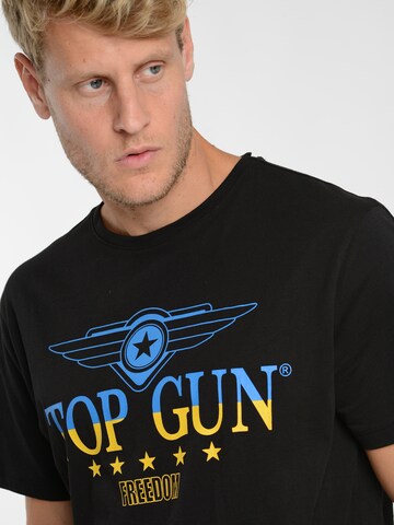 TOP GUN Shirt ' TG22011 ' in Schwarz