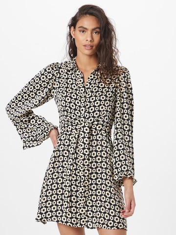 River Island Shirt Dress in Black: front