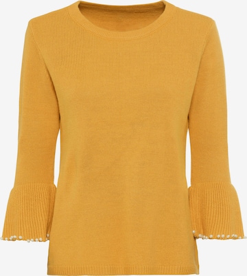 Pull-over heine en jaune : devant