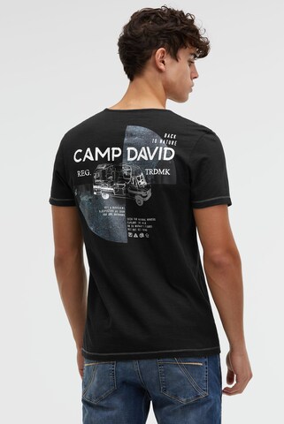 CAMP DAVID Shirt in Black: front