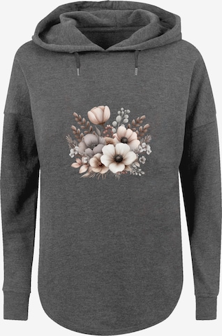 Sweat-shirt 'Blumenstrauß Boho' F4NT4STIC en gris : devant