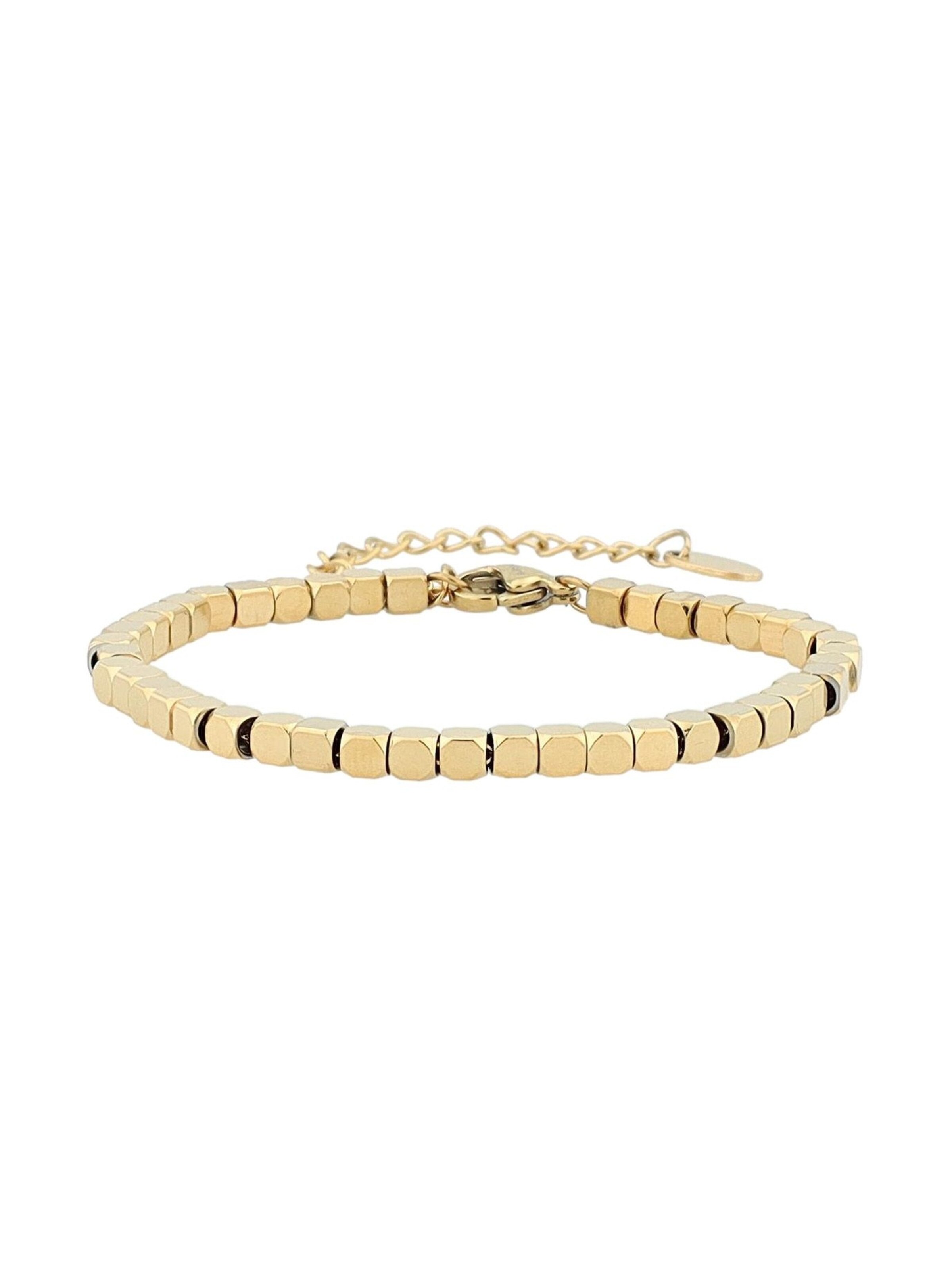 Akzent Bracelet 'Cube, langlebig' in Gold: front