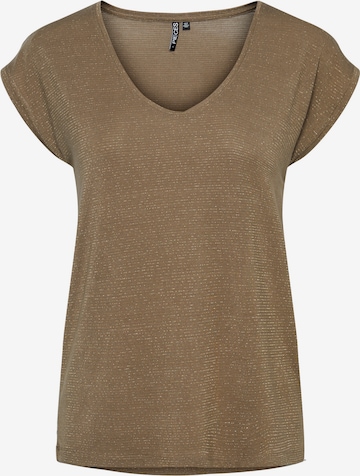 PIECES Shirt 'Billo' in Brown: front