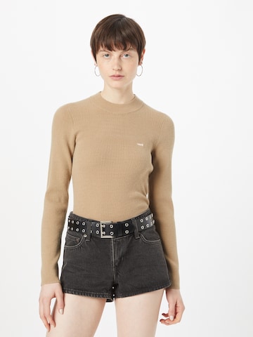 LEVI'S ® Pullover 'Rib Crew Sweater' i beige: forside