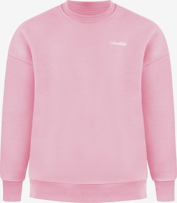 Sweat-shirt Smilodox en rose : devant