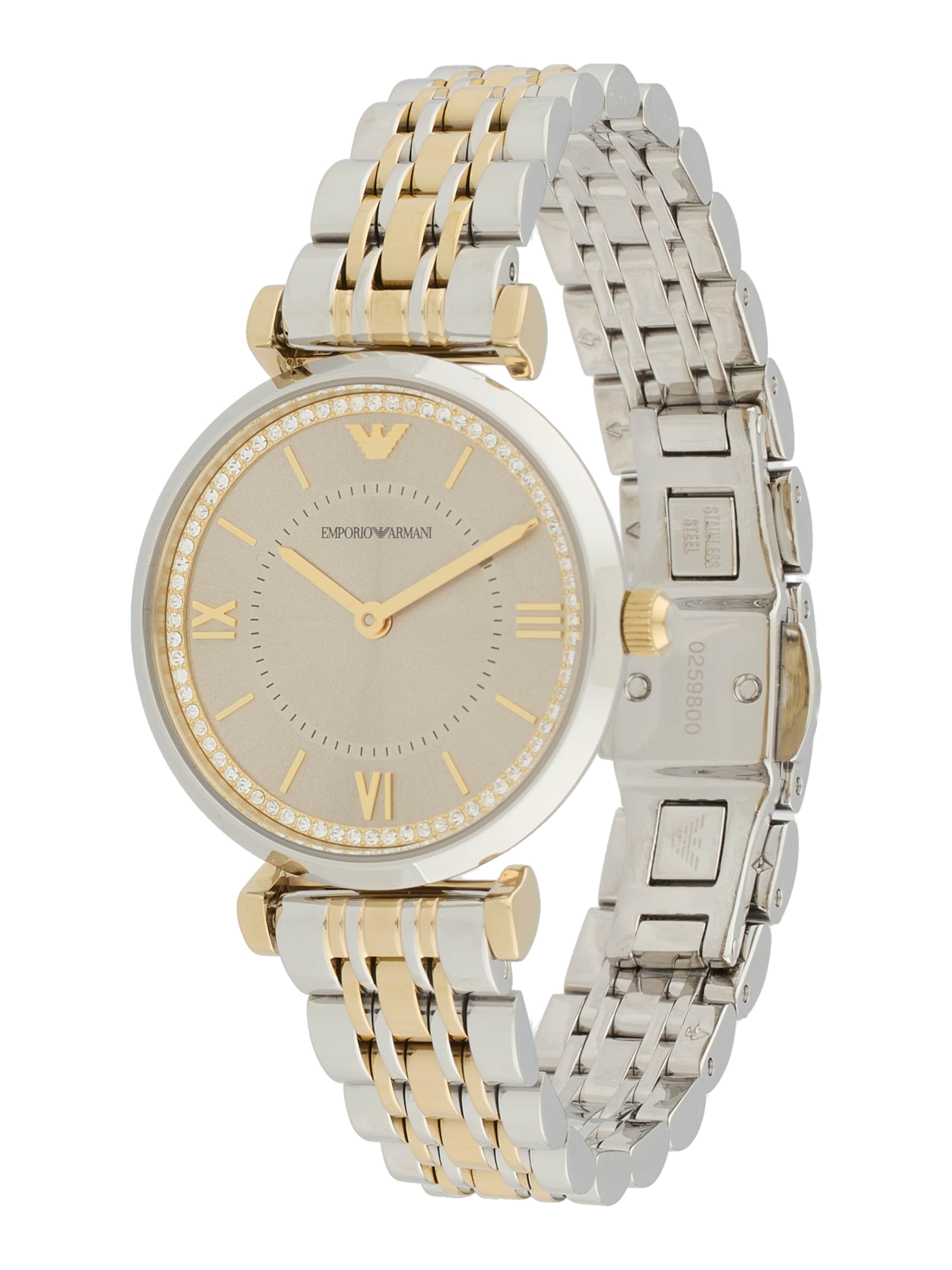 Emporio Armani Analogna ura | zlata / srebrna / transparentna barva, Prikaz izdelka