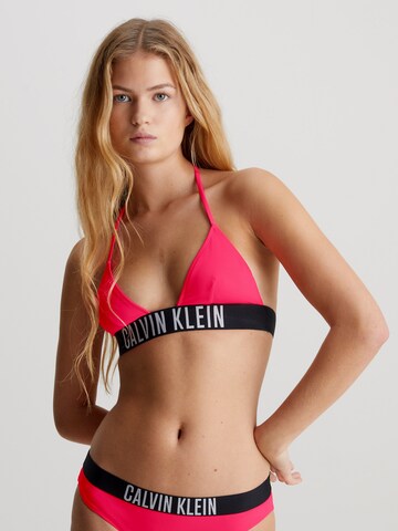 Calvin Klein Swimwear Triangle Bikini Top 'Intense Power ' in Red: front