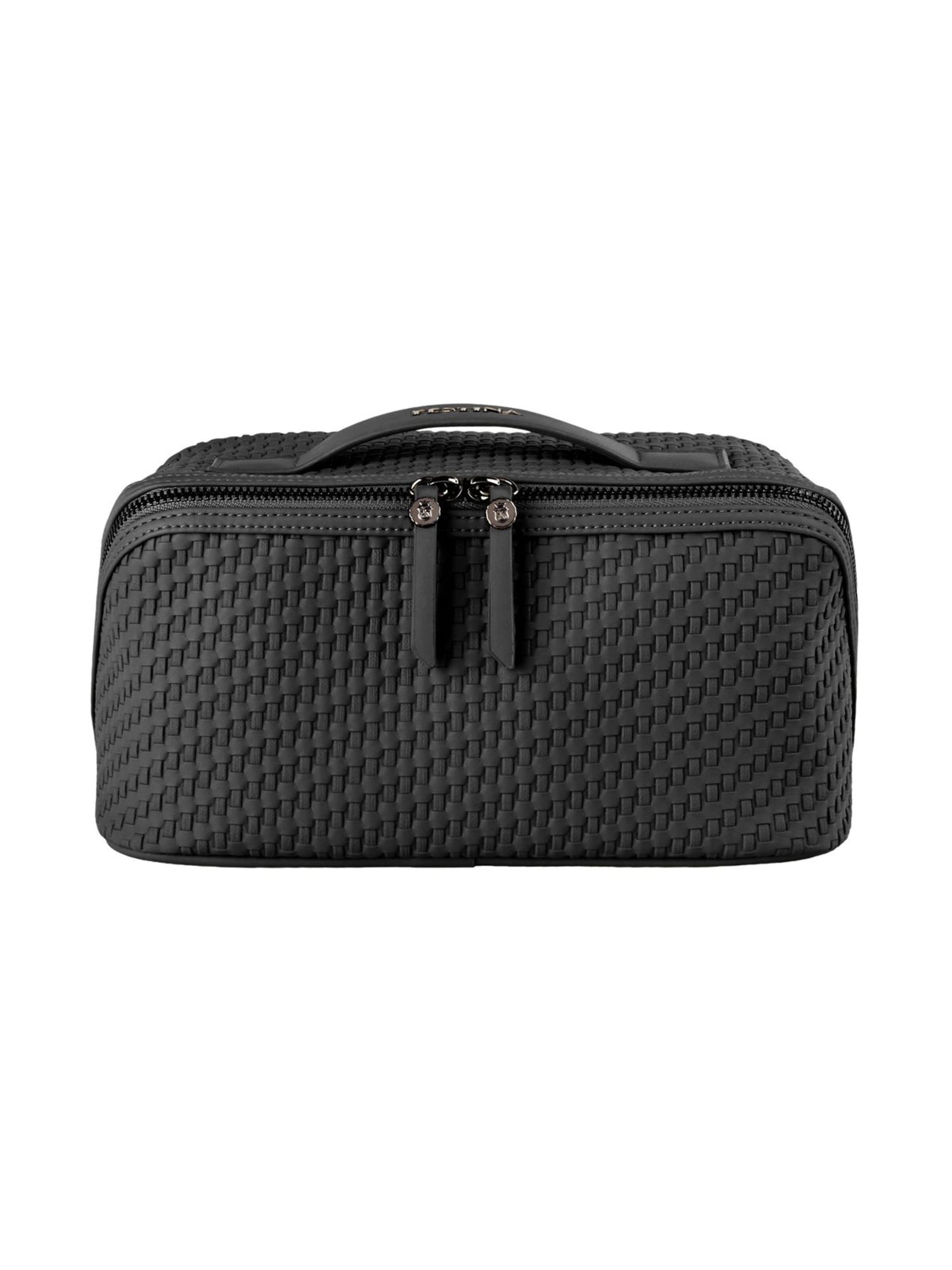 FESTINA Toilettas 'Toiletry Bag Interlace' in Zwart: voorkant