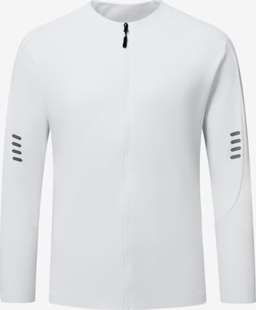Youthup Athletic Cardigan 'Spurt' in White: front