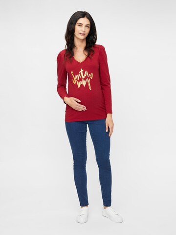 MAMALICIOUS Shirt 'GLORIA' in Rood