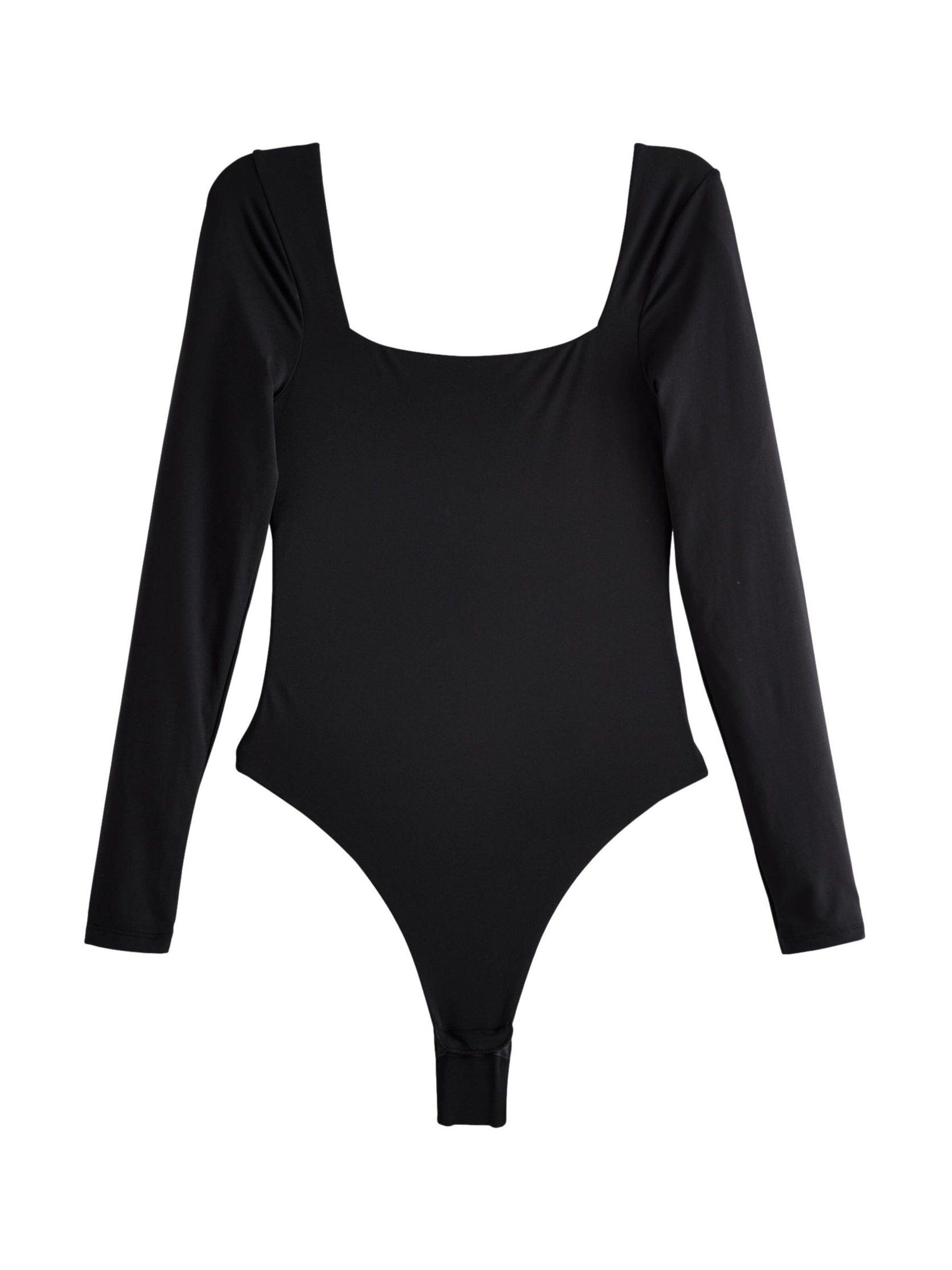 self. Shirtbody in Schwarz: Vorderseite