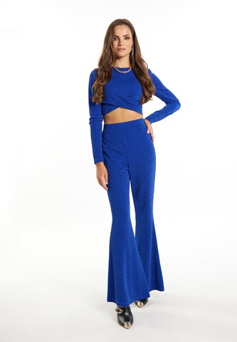 évasé Pantalon faina en bleu