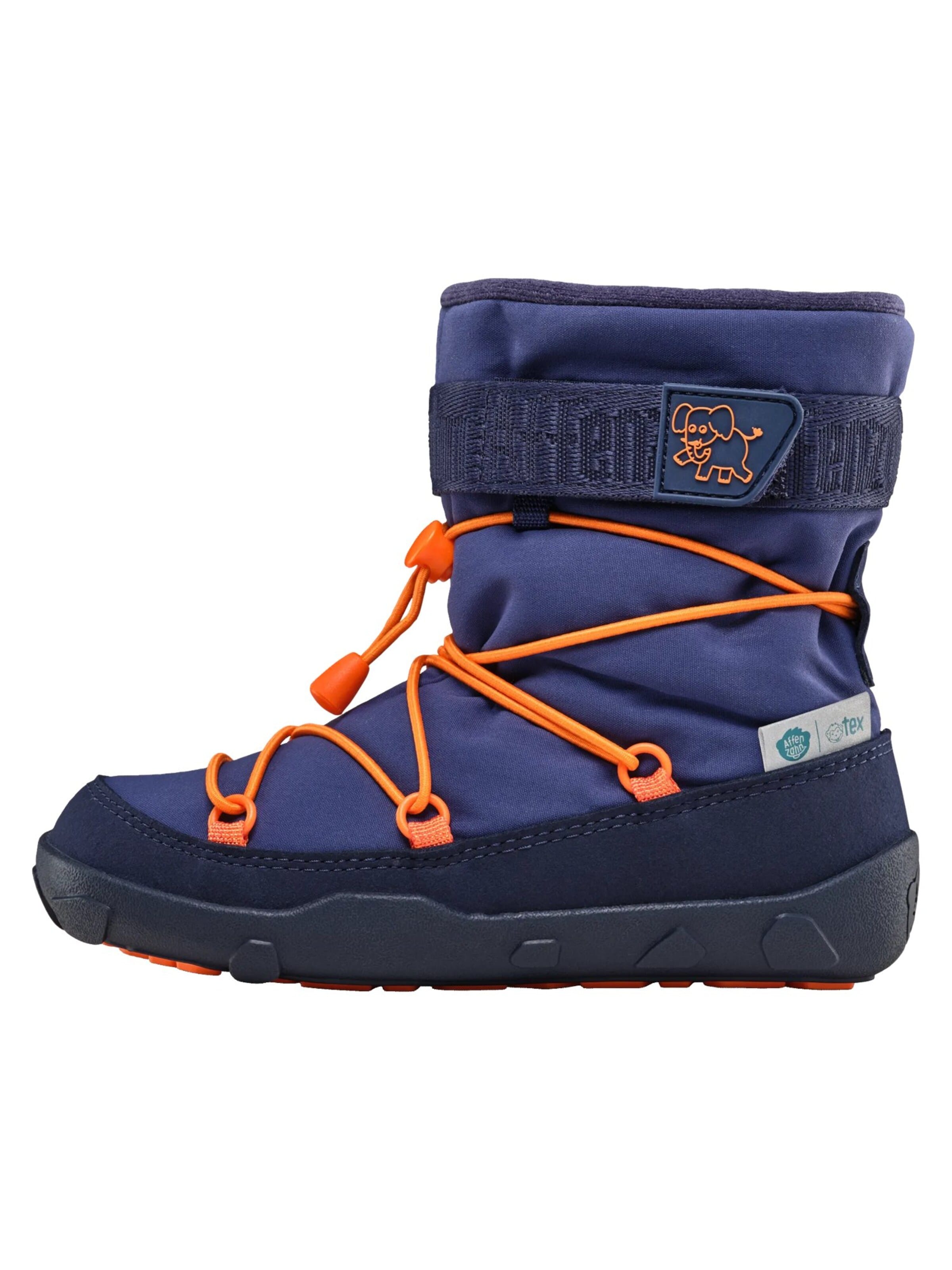 Affenzahn Stiefel 'Winterstiefel Vegan Snowy' in Blau: Vorderseite