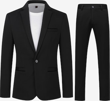 YOUTHUP Slim fit Suit in Black: front