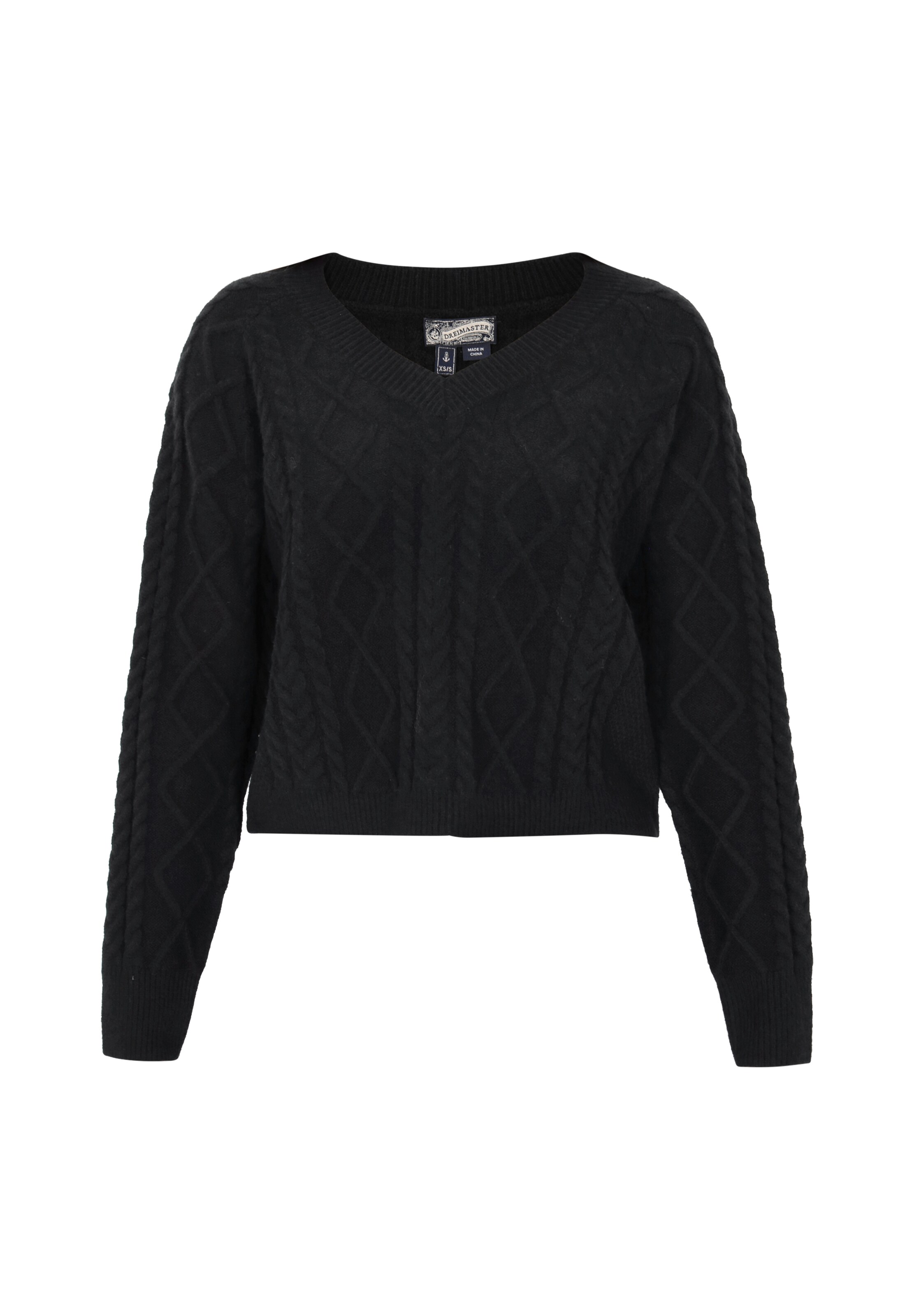 DreiMaster Vintage Pull-over en XS-S en noir, Vue avec produit
