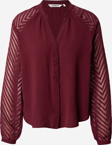 Camicia da donna 'LISA' di ONLY in rosso: frontale