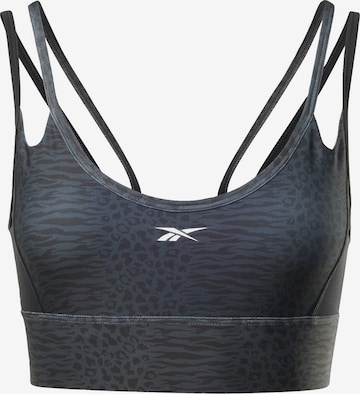 Reebok Bustier Sport bh in Blauw: voorkant