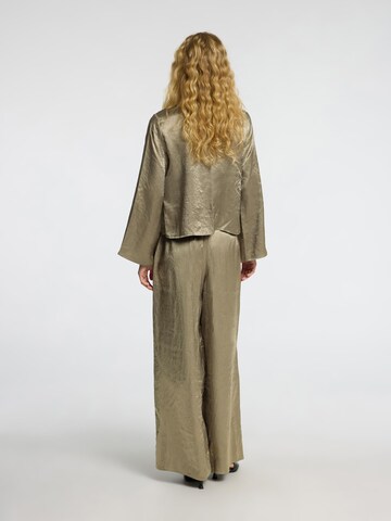 SELECTED FEMME Wide leg Bandplooibroek in Groen