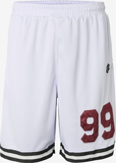 ROCAWEAR Spodnie 'Baller' w rozmiarze 40/Regular w kolorze karminowoczerwony / czarny / białym, Podgląd produktu