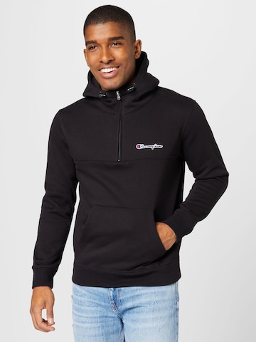 Champion Authentic Athletic Apparel Sweatshirt in Black: front