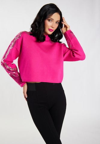 Pull-over faina en rose : devant