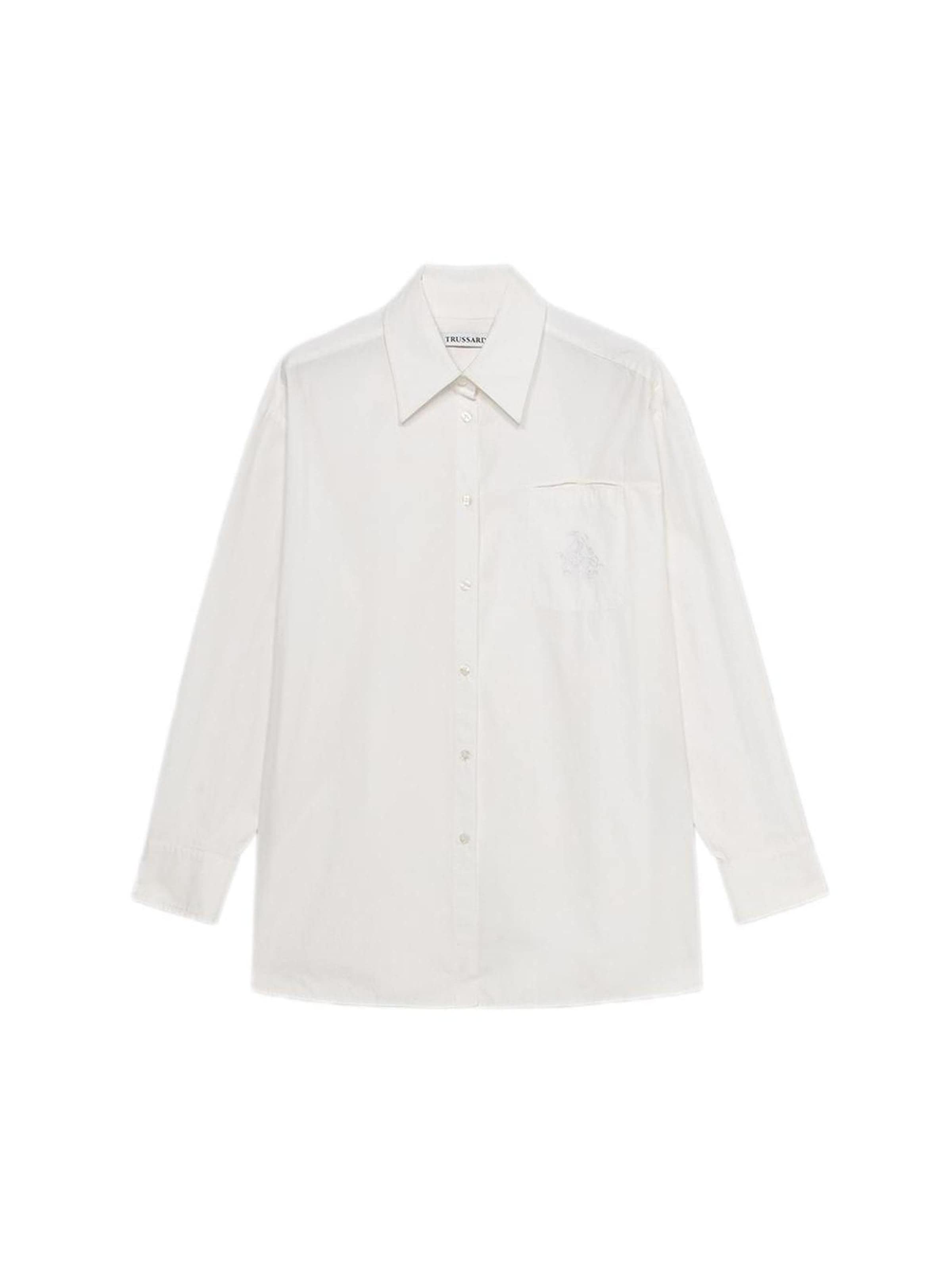 Trussardi Chemisier en S en blanc, Vue avec produit