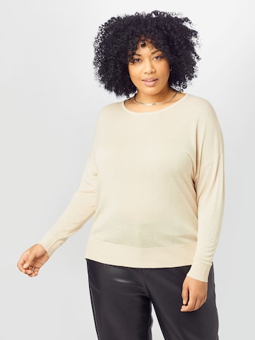 Selected Femme Curve Svetr 'Malli' – béžová: přední strana