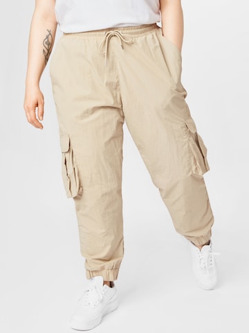 Pantaloni cu buzunare de la Urban Classics pe bej: față