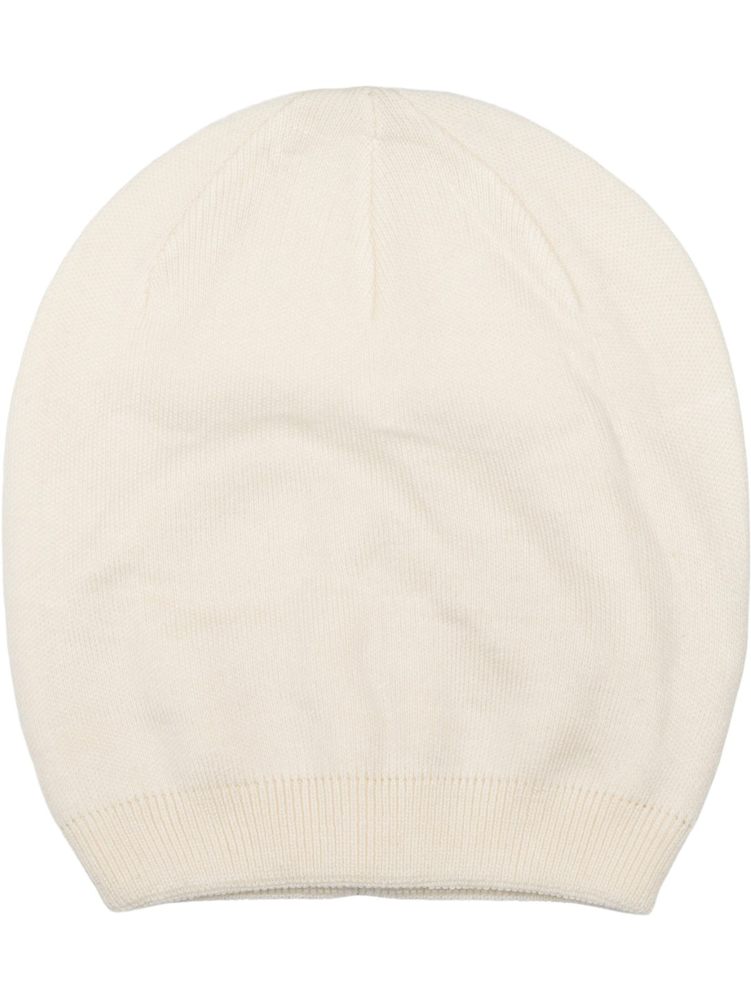 styleBREAKER Beanie 'Zweilagige Feinstrick Beanie Mütze Rippbündchen' in 56-58 in Cream, Item view