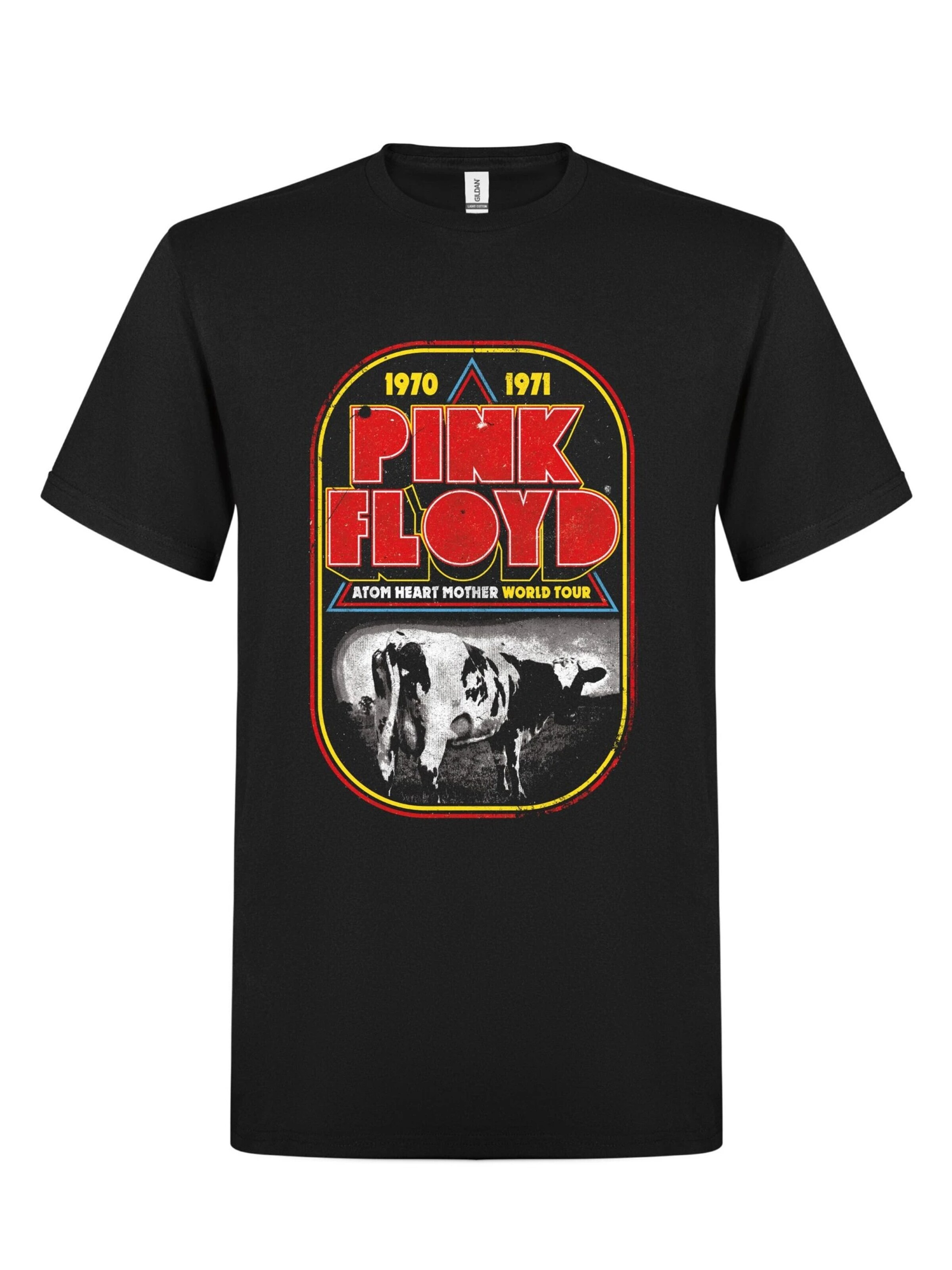 Pink Floyd Shirt 'Pink Floyd Atom Heart Tour T-Shirt' in Black: front