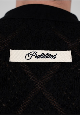 Prohibited - Comfort Fit Casaco de malha 'Silent Bay' em preto