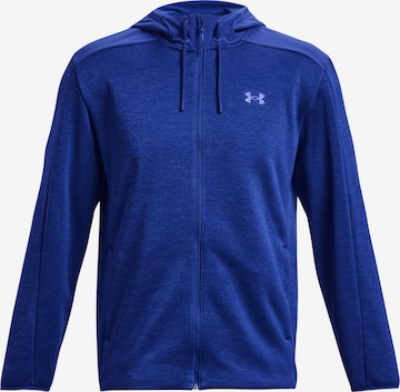 UNDER ARMOUR Athletic Zip-Up Hoodie 'Essential' in Blue: front