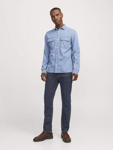 JACK & JONES - regular Vaquero 'JJIClark Evan' en azul