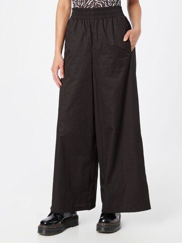 DRYKORN Wide leg Broek 'WINDY' in Zwart: voorkant