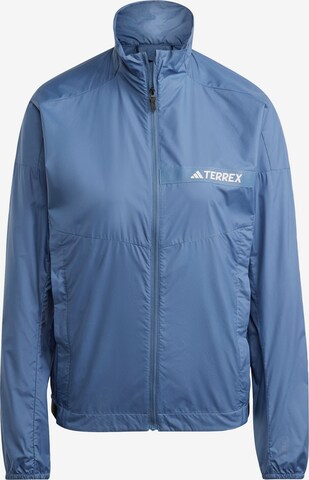 ADIDAS TERREX Outdoor Jacket 'Multi' in Blue: front