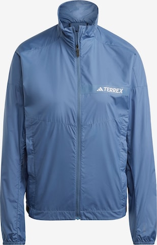 ADIDAS TERREX Outdoor Jacket 'Multi' in Blue: front